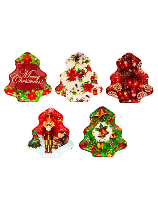 Plato Navideño - Silueta de Pino