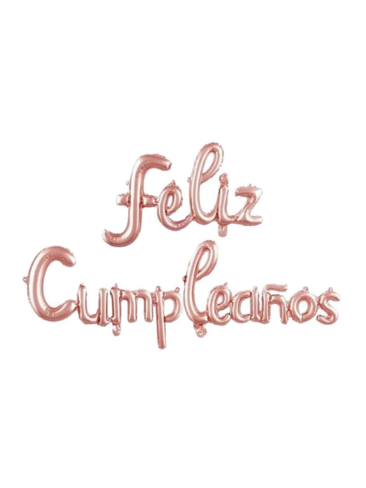 Set de globo "feliz cumpleaños" en cursivas