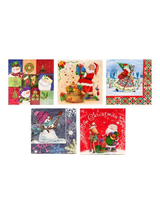 Servilletas con Diseño Navideño - Paquete con 20 Piezas