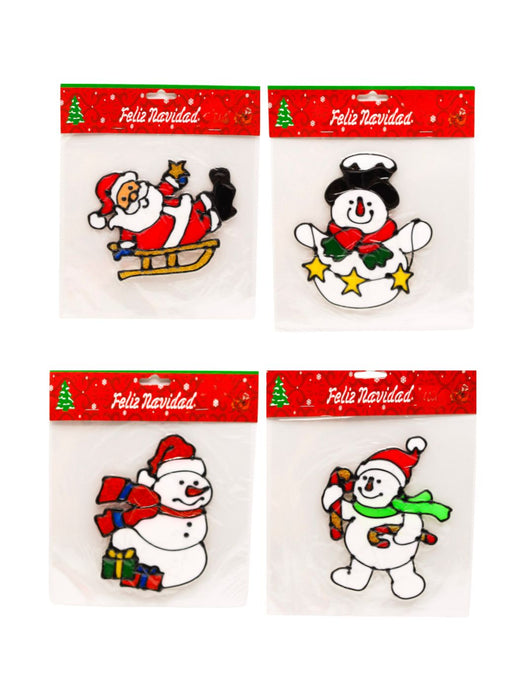 Figuras de gel para vidrio con diseño de Navidad