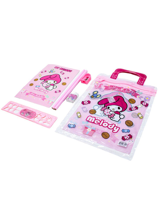Bolsa con Cierre y Kit Escolar - Sanrio