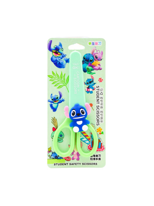 Tijera Escolar con Protector de Seguridad - Stitch
