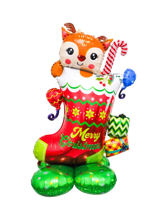 Globo Navideño con base - Bota con Reno