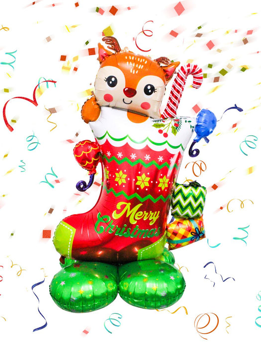 Globo Navideño con base - Bota con Reno