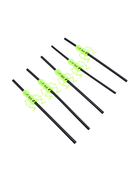 Popotes con Esqueleto Fluorescentes - Paquete con 5 piezas