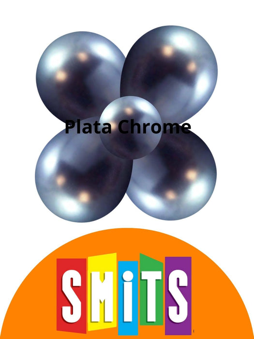 Globo Látex Smits - Plata Chrome