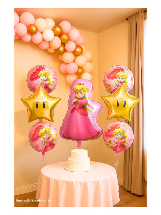 Set de Globos - Princesa Peach