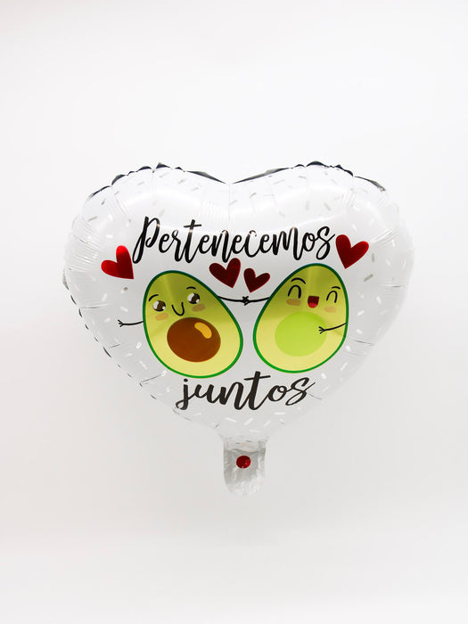 globo de corazon con estampado