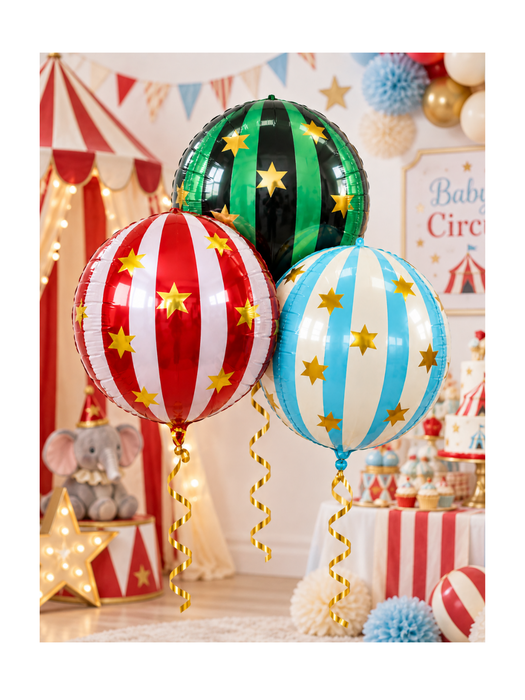 Globo Esfera Azul con Estrellas
