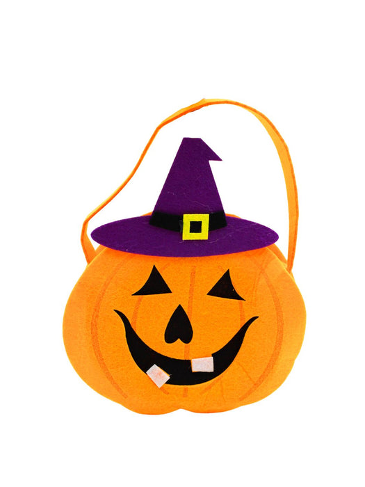 Bolsa de Fieltro con diseño de Calabaza – Ideal para dulces