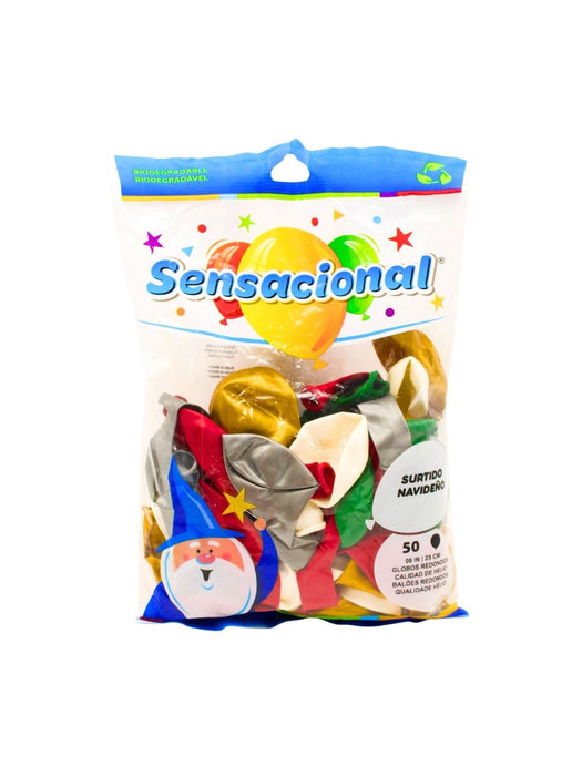 Globo Látex Sensacional - Surtido Navideño