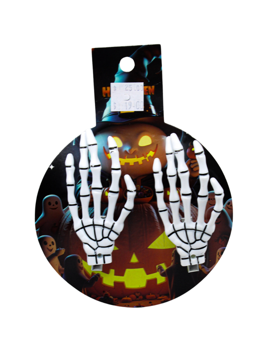 Broche de Manos de Calavera Blancas