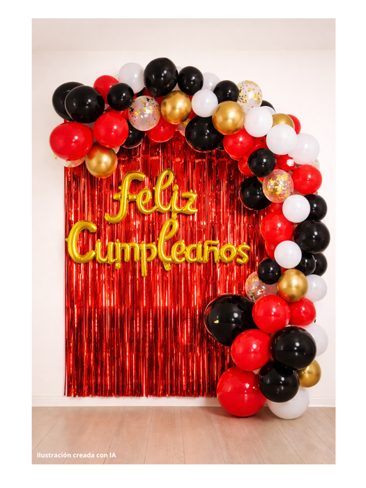 Set de Globos Feliz Cumpleaños - Rojo