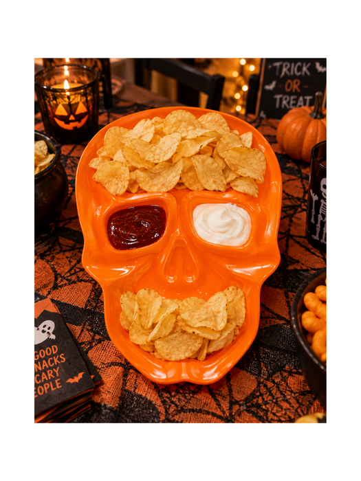 Plato de Calavera Naranja