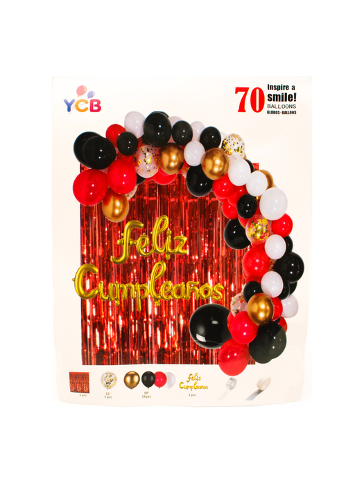 Set de Globos Feliz Cumpleaños - Rojo