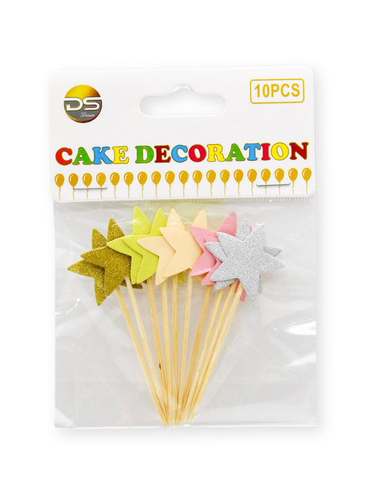 Cake Toppers de Estrellas para Pastel tonos tierra