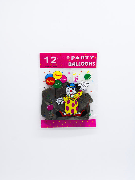 globo látex party ballons 12" negro chrome