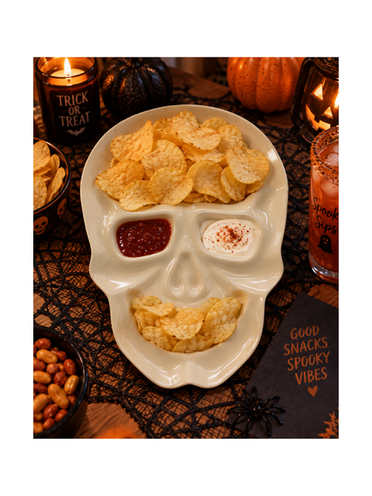 Plato de Calavera Blanco