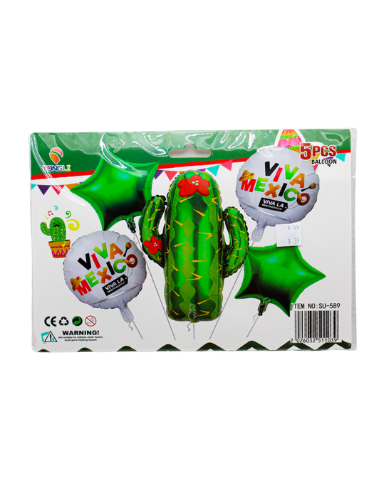 Set de Globos Patrios de Cactus