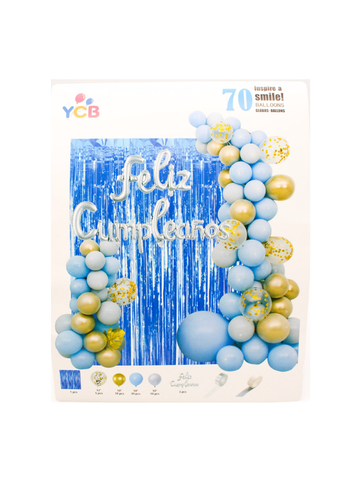 Set de Globos Feliz Cumpleaños - Azul