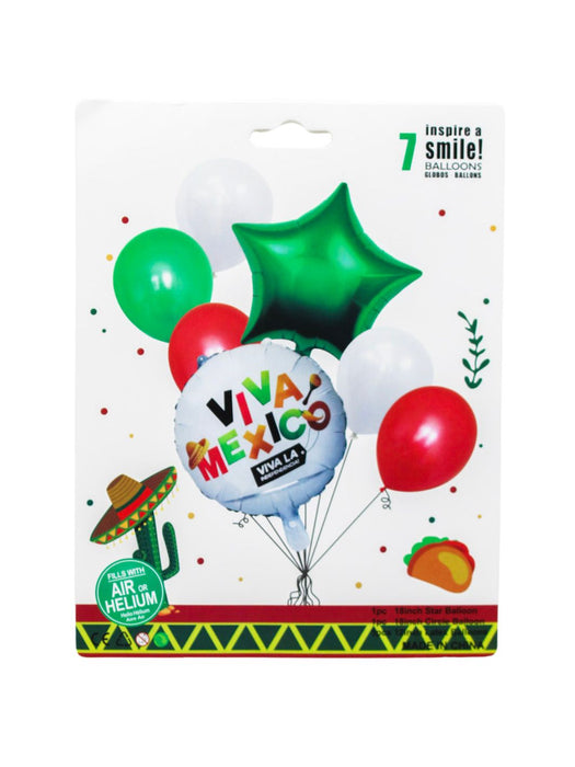 Set Globos Viva México 7 Piezas