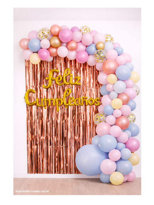Set de Globos Feliz Cumpleaños - Pastel