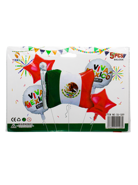 Set de Globos Patrios con Bandera