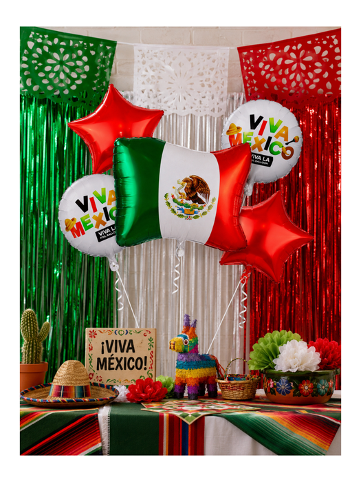 Set de Globos Patrios con Bandera