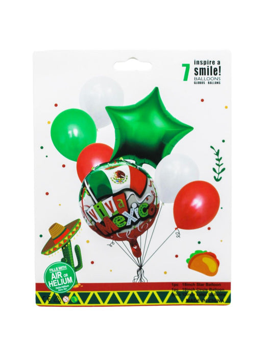 Set Globos Viva México 7 Piezas