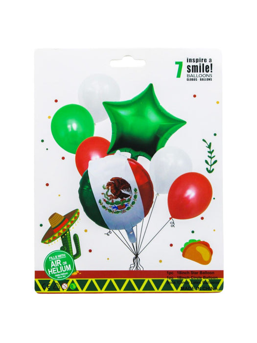 Set Globos Viva México 7 Piezas