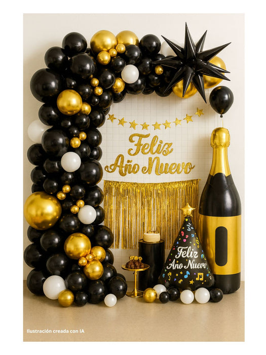 Set de Globos Año Nuevo - 100 Piezas