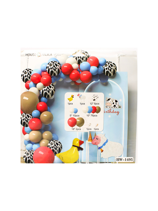 Set de Globos con Temática de Animales de la Granja