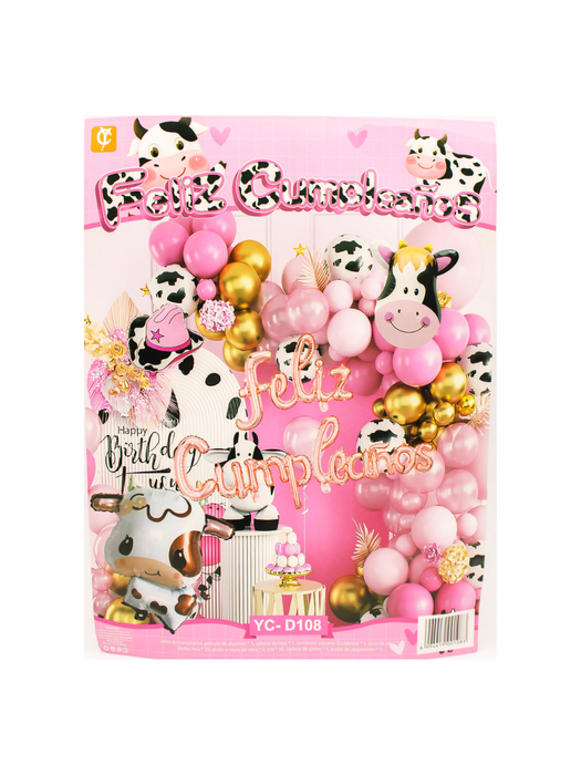 Set de Globos con Temática de Vaca