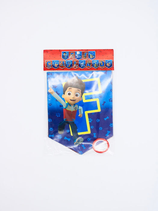 banner feliz cumpleaños paw patrol