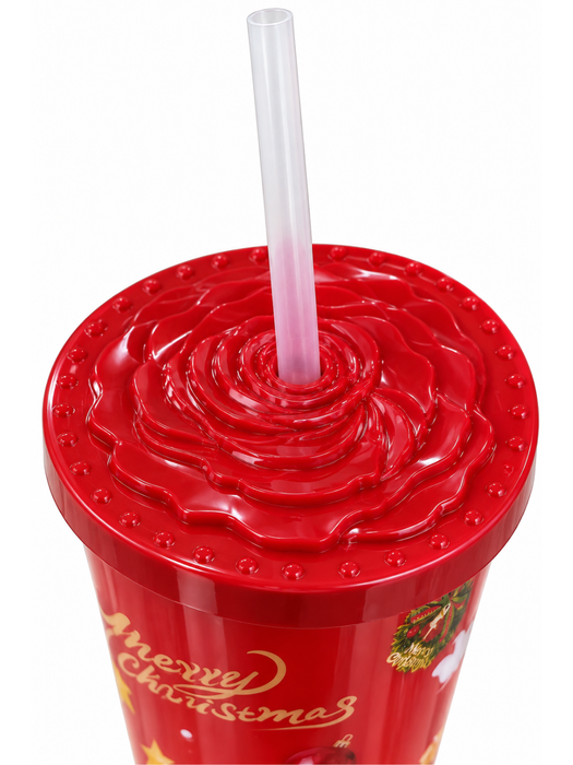 Vaso Navideño Rojo en Docena