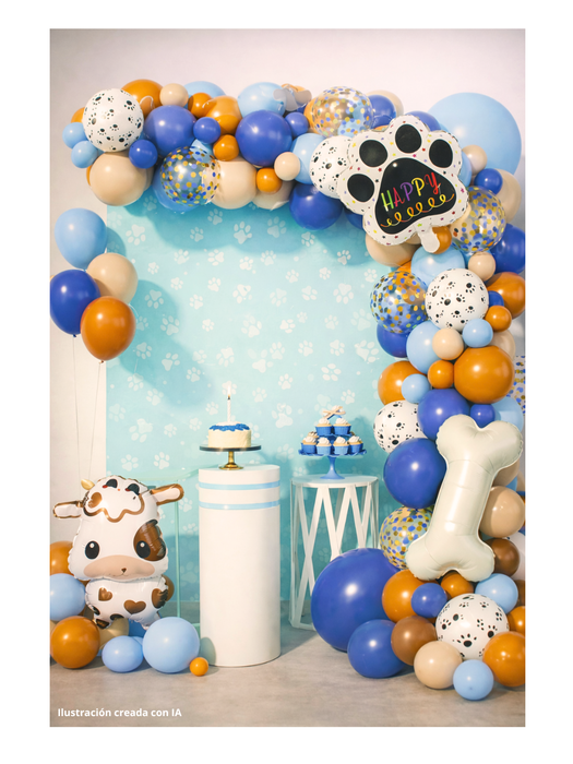 Set de Globos con Temática de Huellitas