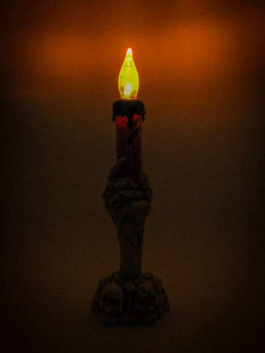 Vela con Luz LED - Mano de Calavera