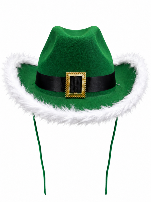 Sombrero Vaquero de Santa Claus - Verde