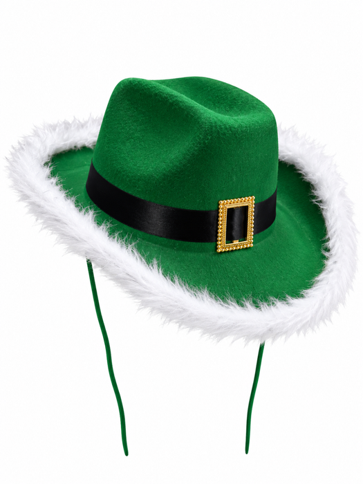 Sombrero Vaquero de Santa Claus - Verde