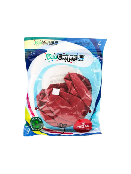 Globo Látex Don Confeti - Retro Rosa Rojo