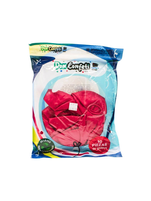 Globo Látex Don Confeti - Rosa Rojo