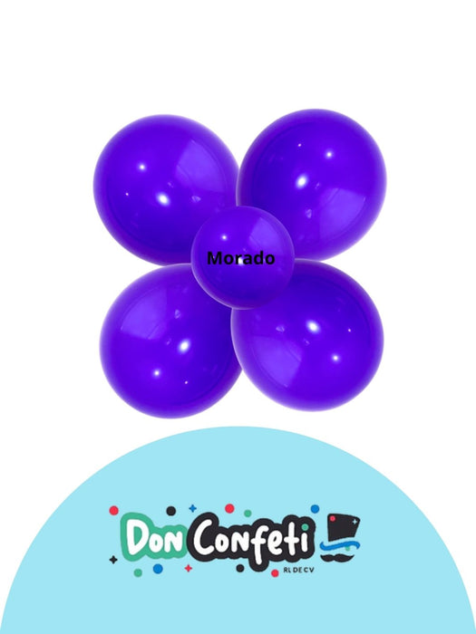 Globo Látex Don Confeti - Morado