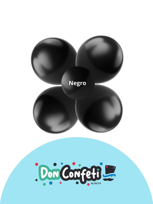Globo Látex Don Confeti - Negro