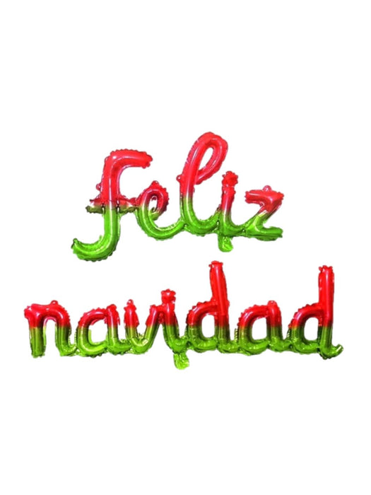 Set de globo "feliz navidad" en cursivas