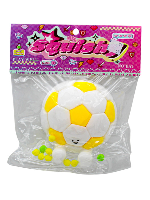 Squishy de Balon de Futbol con Pompones