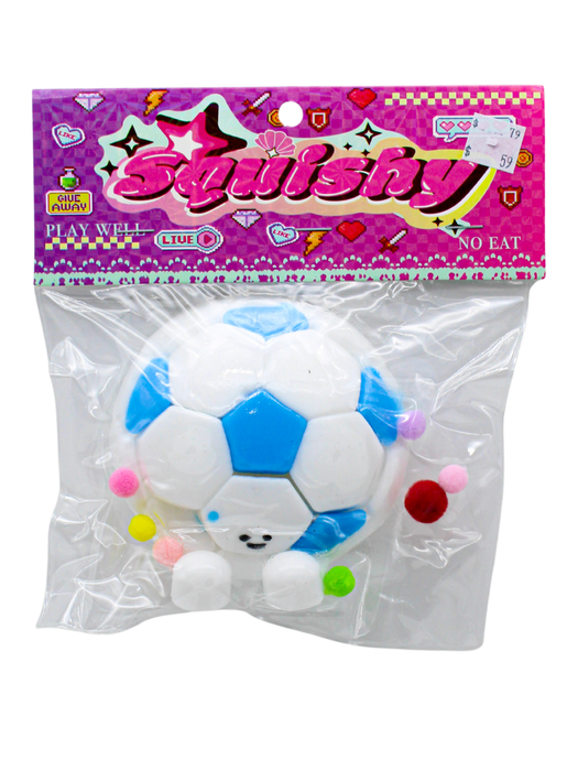 Squishy de Balon de Futbol con Pompones