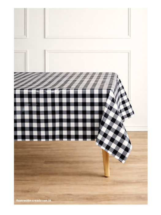 Mantel de Plástico Desechable - Cuadros