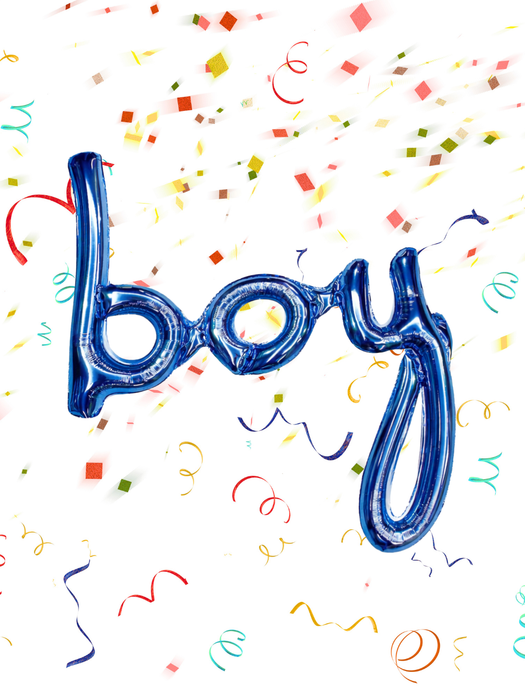 Globo "boy" en cursiva