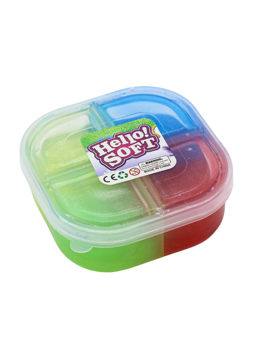 Slime con Tupper de 4 colores