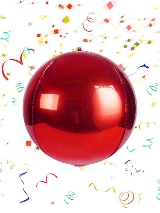 Globo Esfera 4D - Rojo